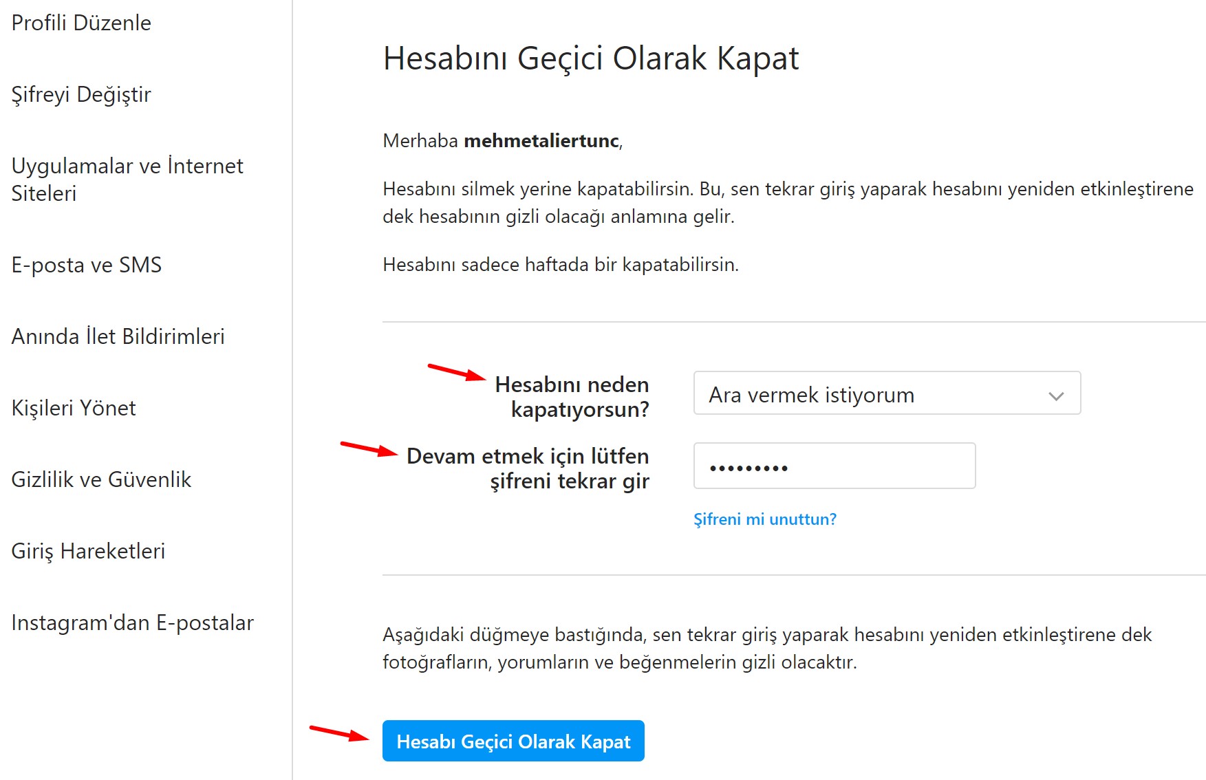 Како привремено да ги деактивирате Инстаграм налогот преку веб-упатство