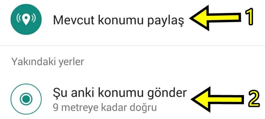 Праќање локација преку WhatsApp