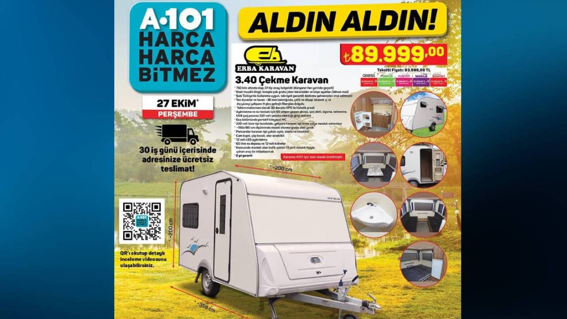 A101: Ерба караванот од 3,40 м – карактеристики и понуда на каталогот за 27 октомври