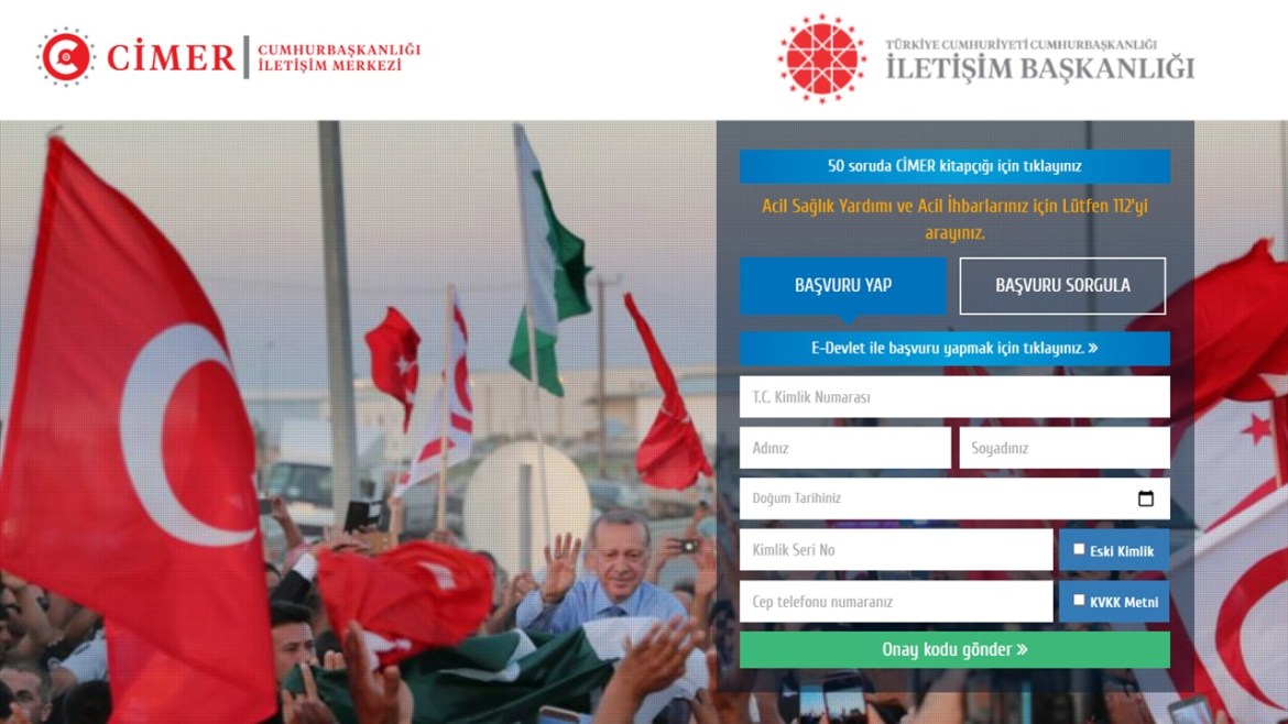 Поднесување на барања и жалби кон претседателството преку CİMER: водич за употреба