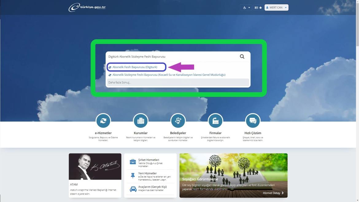 Како да раскинете претплата Digitürk преку е-Влада или преку веб-пријава
