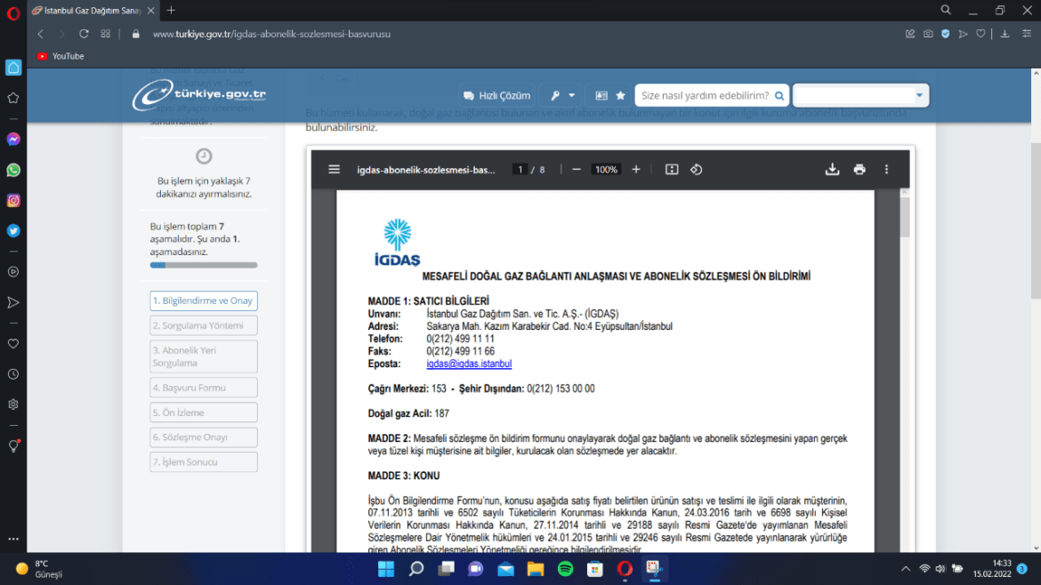 Е-Držавата и природниот гас: едноставна процедура за пријава и склучување договор