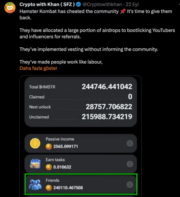 Hamster Kombat: Аирдроп контроверзии и реакции на заедницата