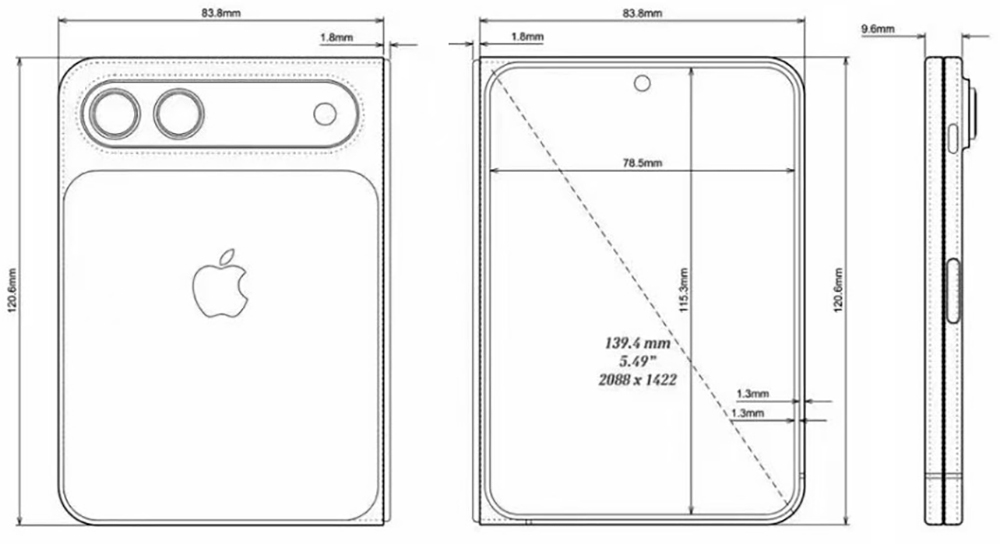 iPhone Fold: Нови CAD детали откриваат необичен дизајн и потенцијално таблетски формат