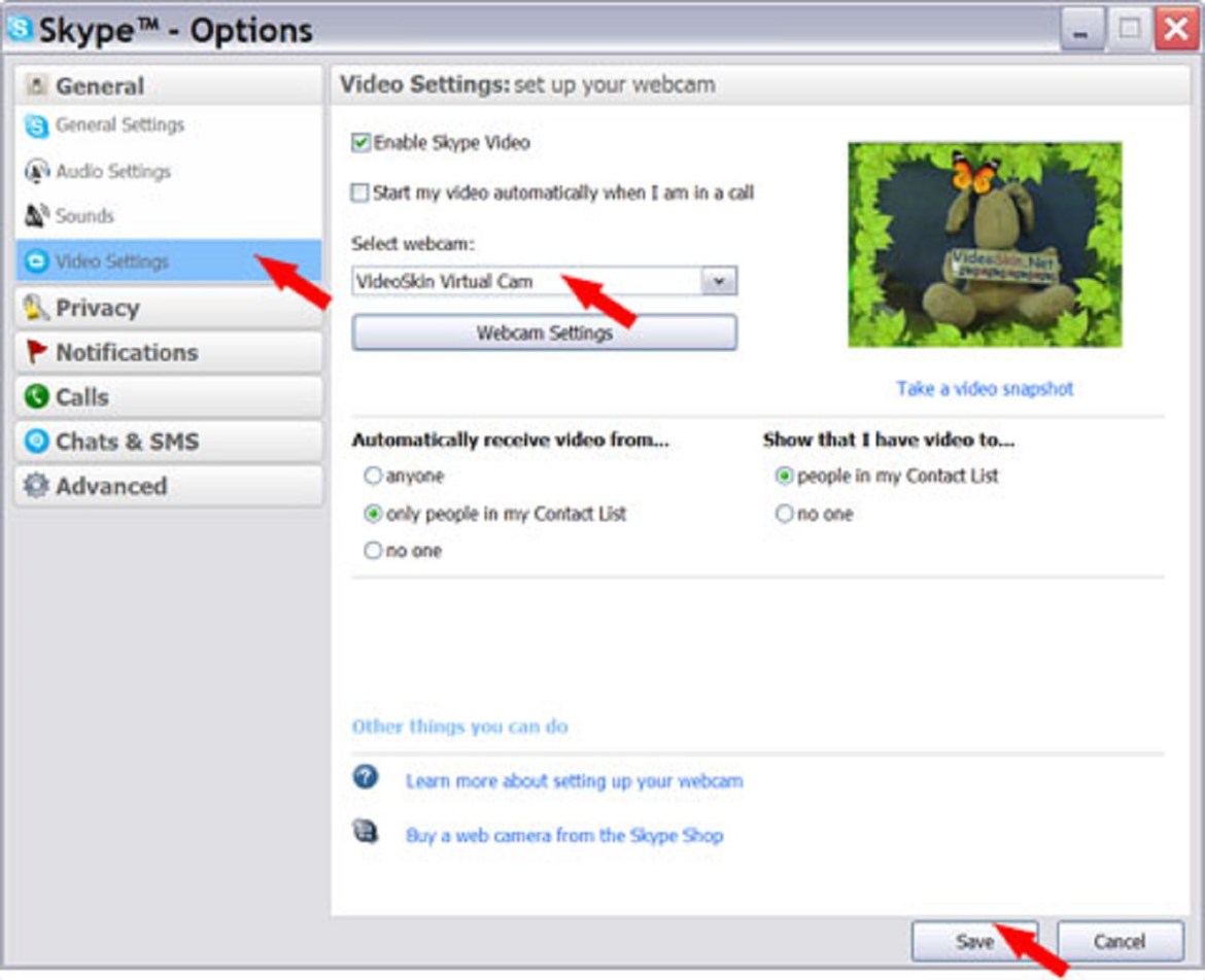 Skype: Решенија за проблеми со камерата и оптимизација на поставките