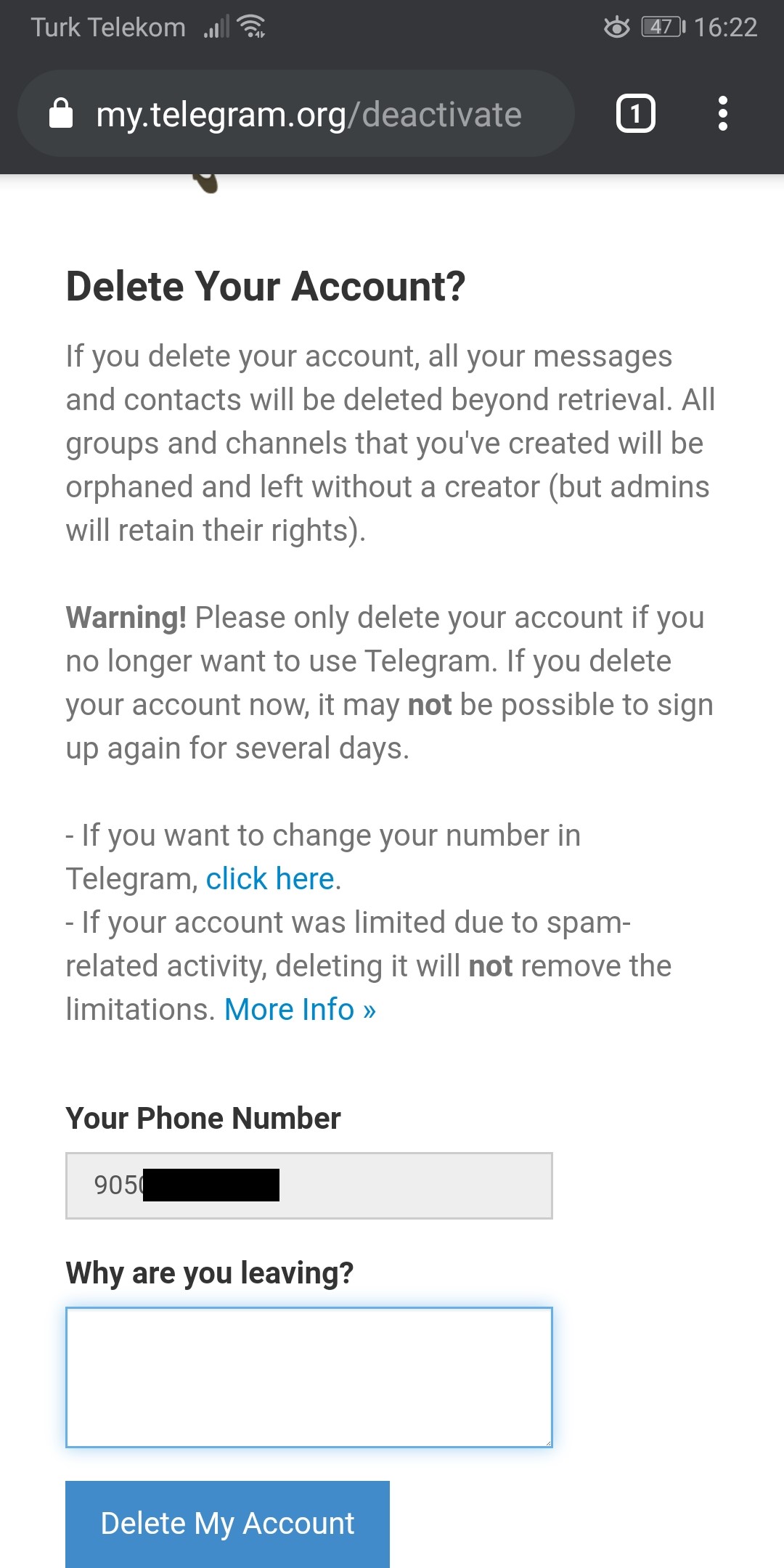 Инструкции за деактивирање и бришење на Telegram профил: водич за Android, iPhone и PC