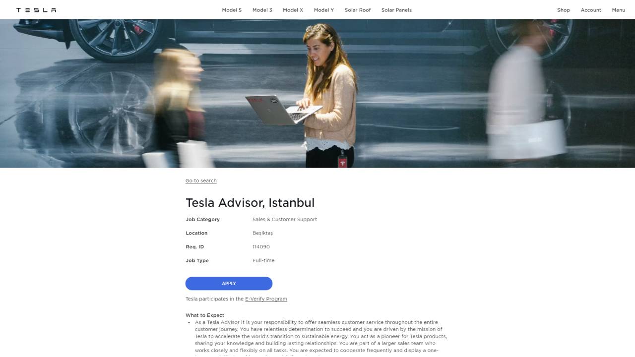 Tesla објавува работа за продавец во Бешикташ: пристап кон одржлива мобилност во Турција