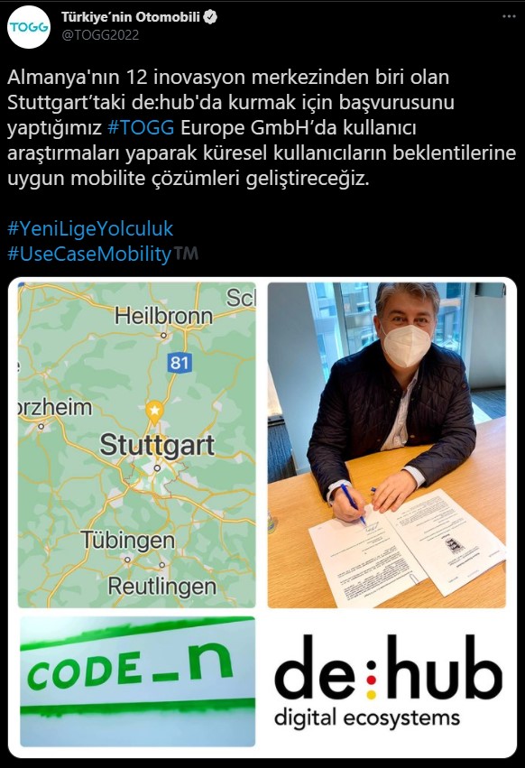 TOGG отвора нов центар во Германија: Европа станува важен дел од стратегијата за интелигентна мобилност