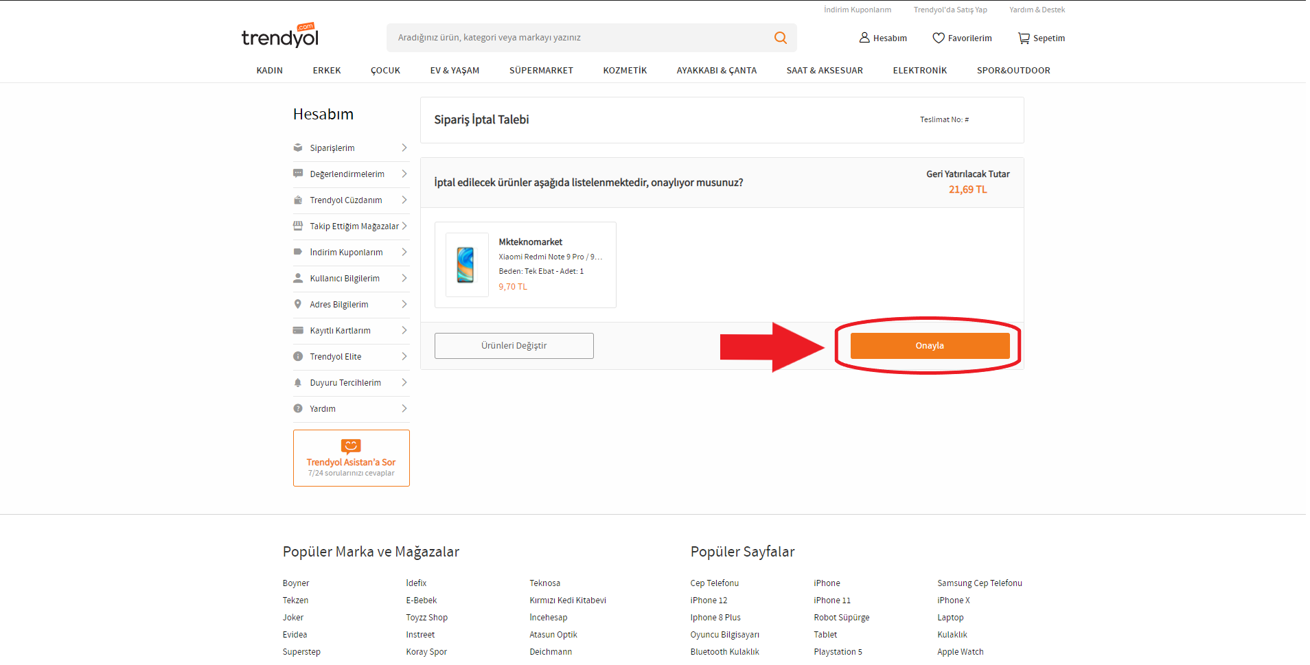 Как да откажете нарачка на Trendyol преку веб-страница и апликација: водич чекор по чекор