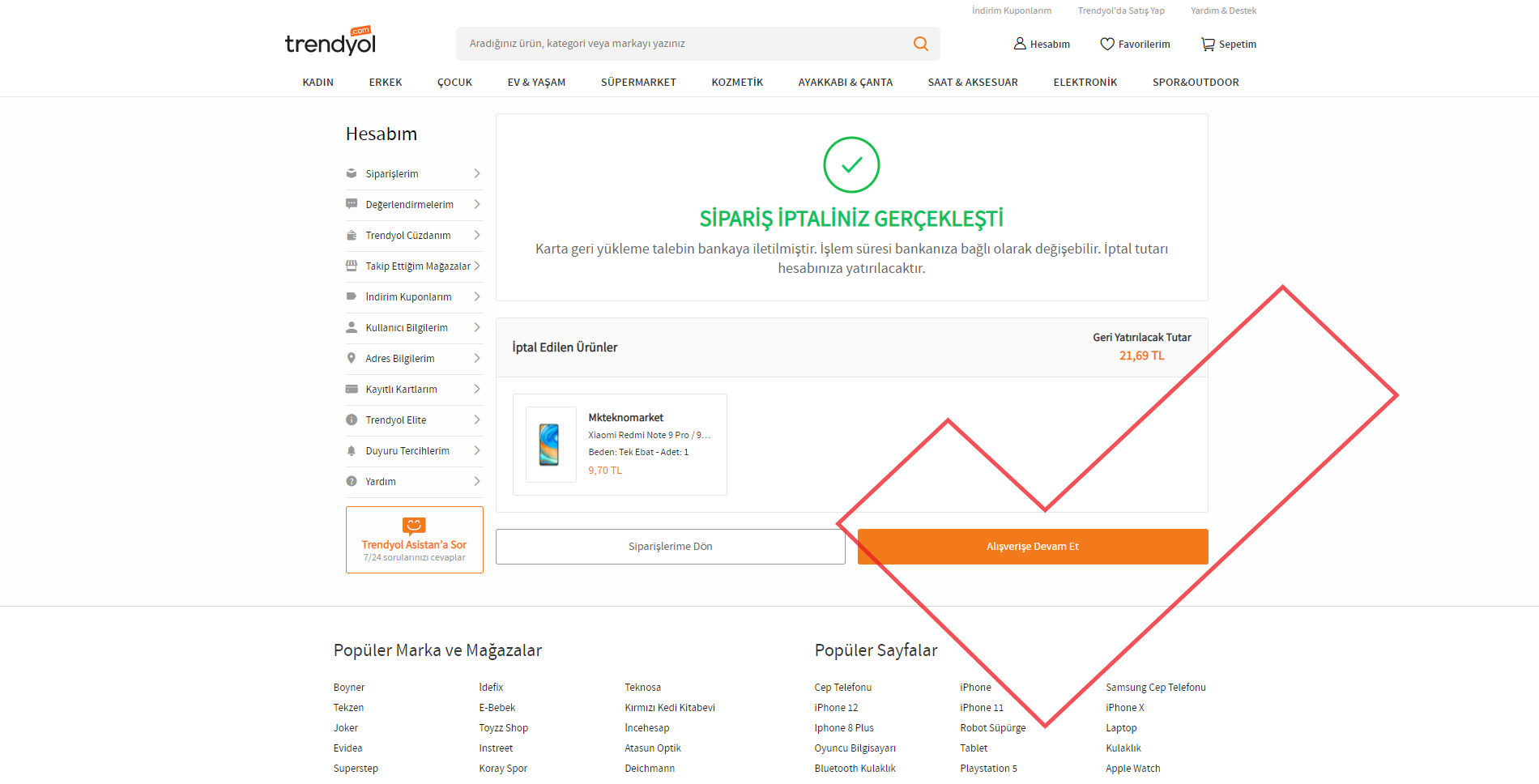 Как да откажете нарачка на Trendyol преку веб-страница и апликација: водич чекор по чекор