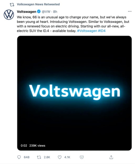 Volkswagen of America: 1 Априлка шега и светски интерес за Imagine-етата промена