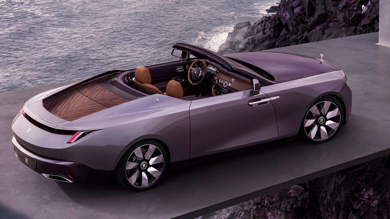 Aметист тема Rolls-Royce Droptail: Ексклузивен потпис со лустрито од виолетова