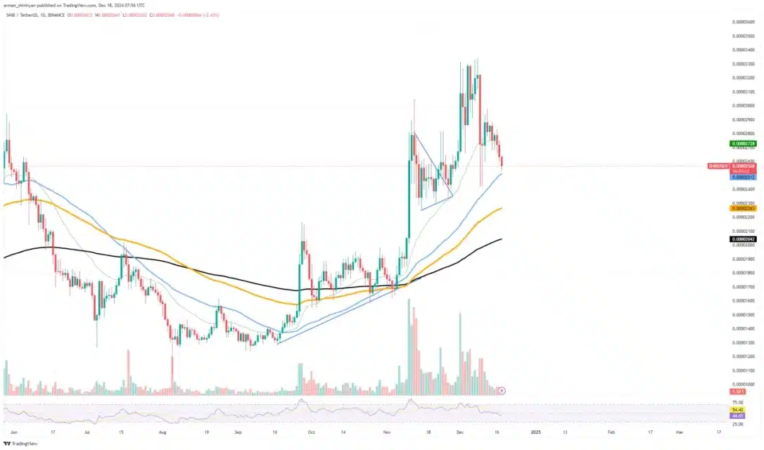 Критична точка за SHIB со 50 EMA: Дали се јавува сигнал за преобликување во ценовната структура?
