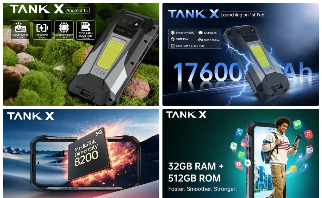 8849 TANK X: Долготраен и новиот модел на издржливи паметни телефони со проектор