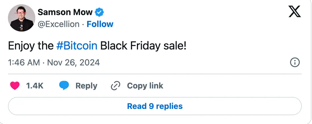 Black Friday за Bitcoin: Коментар за купување при падот од Mow и влијанието на Балината