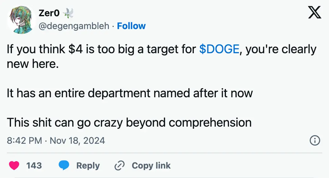 Целта од 4 долари за DOGE: Дали е тоа нов сигнал за бикови?