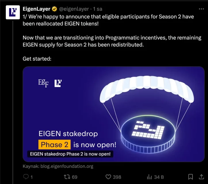 EigenLayer X Профил Украден: Лажна Распределба на Аирдроп и Безбедносни Опомени