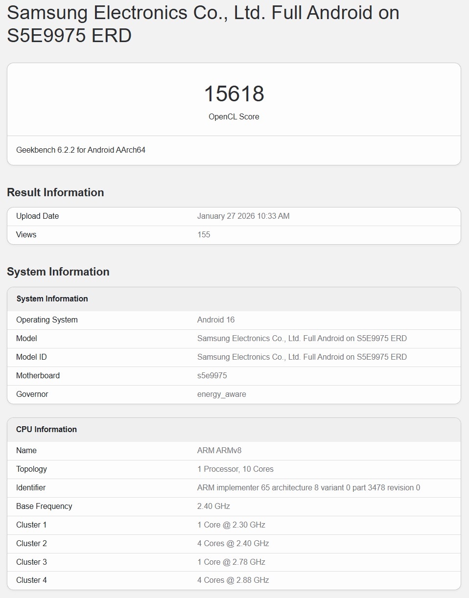 Exynos 2700: 10 Јадрен дизајн и рана фаза на развој со потврда од планер