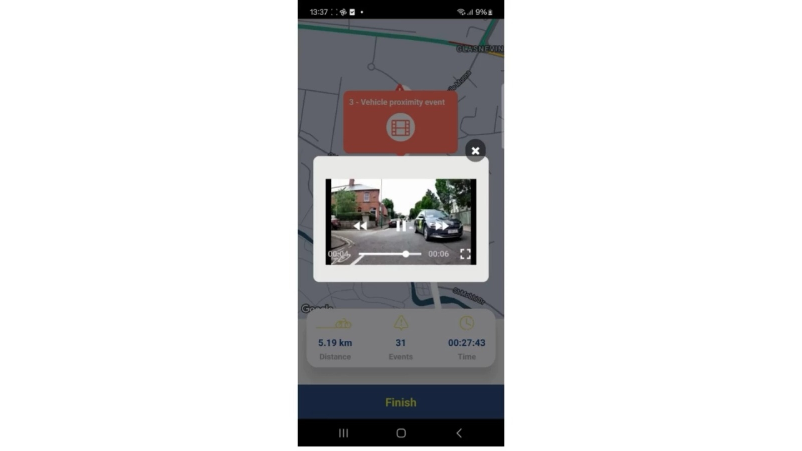 Luna Oculus: Камера за задно гледање со вештачка интелигенција за велосипеди и мапирање на ризиците