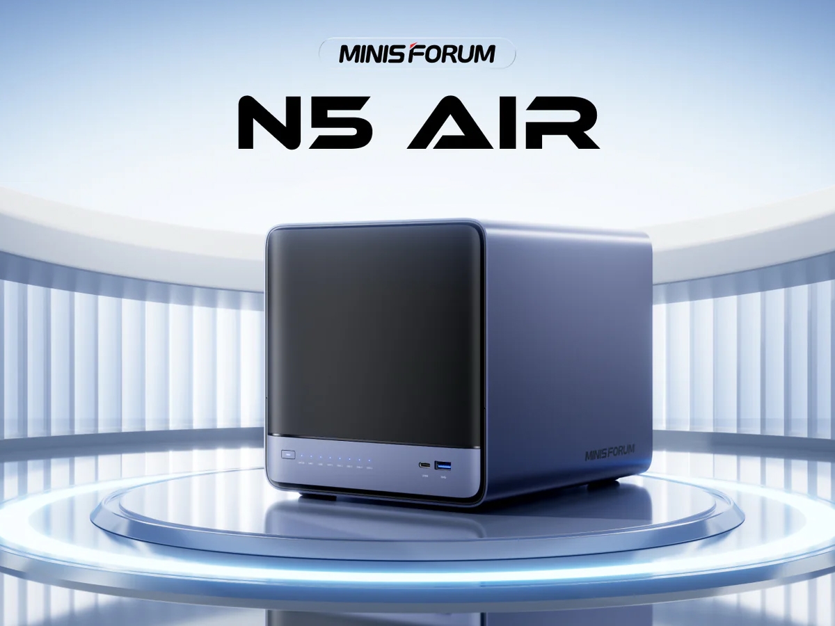 Minisforum N5 Air NAS: Висок капацитет со 5 слота и поддршка за повеќе NVMe дискови со прифатлива цена за мрежно складирање