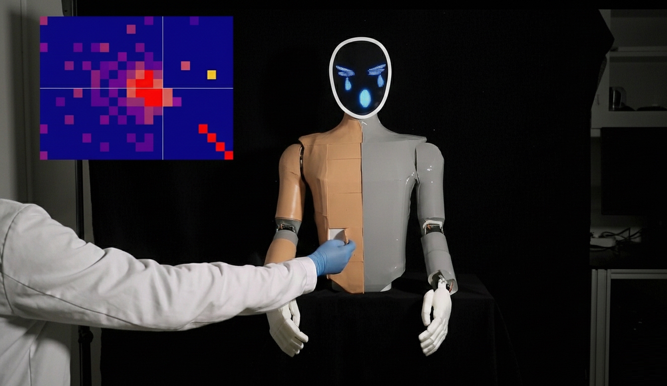 NRE-skin: Неуроморфна кожа со перцепција на болка и модуларна структура за роботика