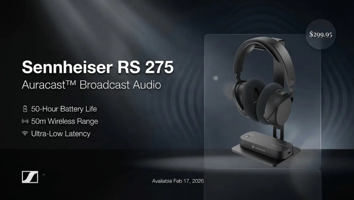 Sennheiser RS 275 со Телевизија Уживање: Auracast Поддржани Безжични Слушалки и Екстра Адтоллер