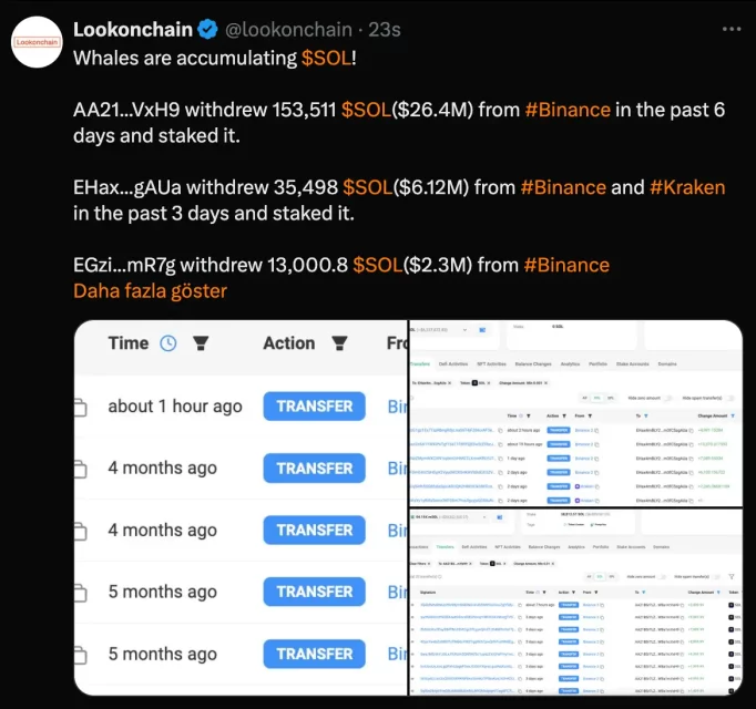 Балини на Solana продолжуваат да собираат SOL: Повлекувања од берзите и стратегија на стекање