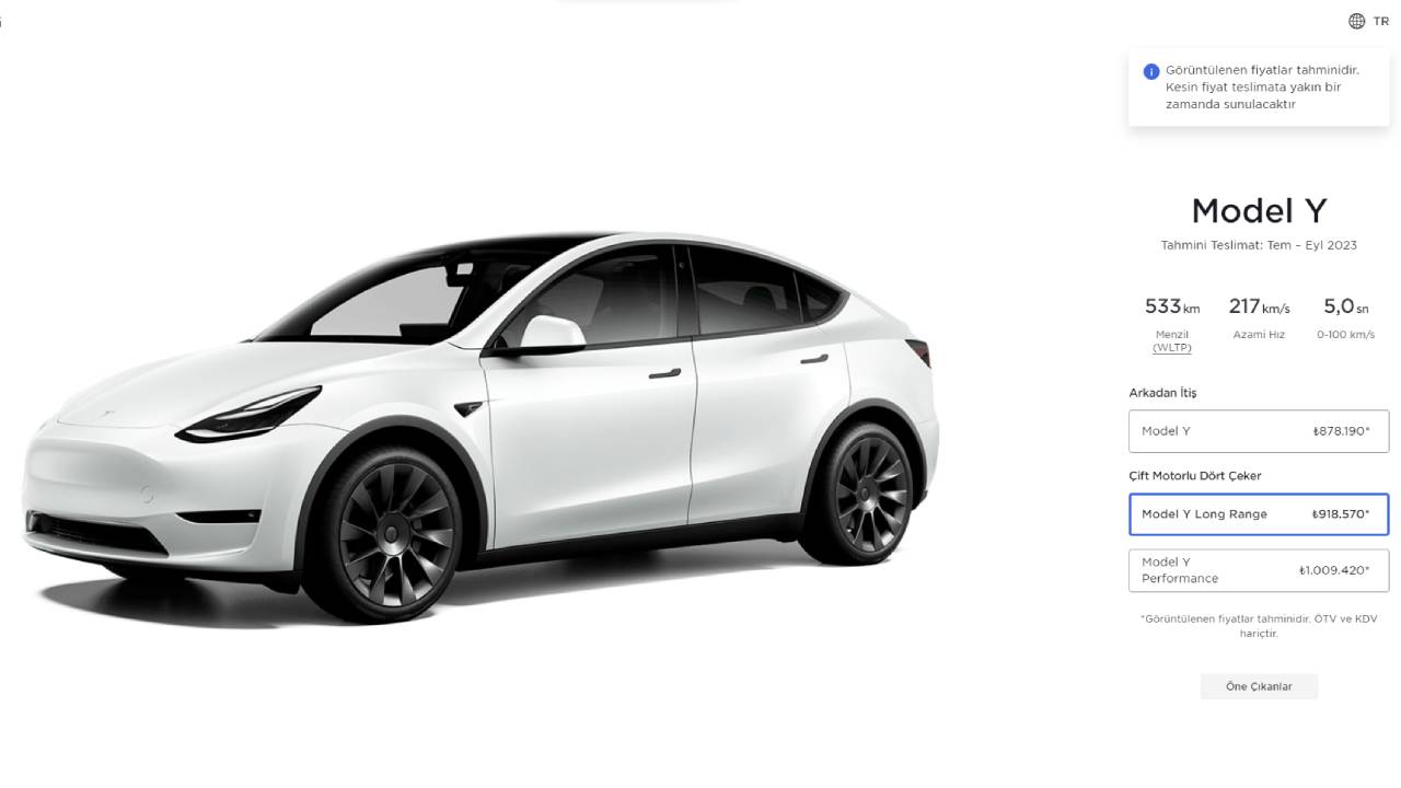 Tesla Model Y во Турција: Преглед на цените, опции и опсервации за претказ