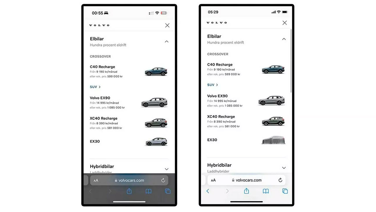 Teaser кампања за Volvo EX30: Истекување на визуелните материјали и технички детали